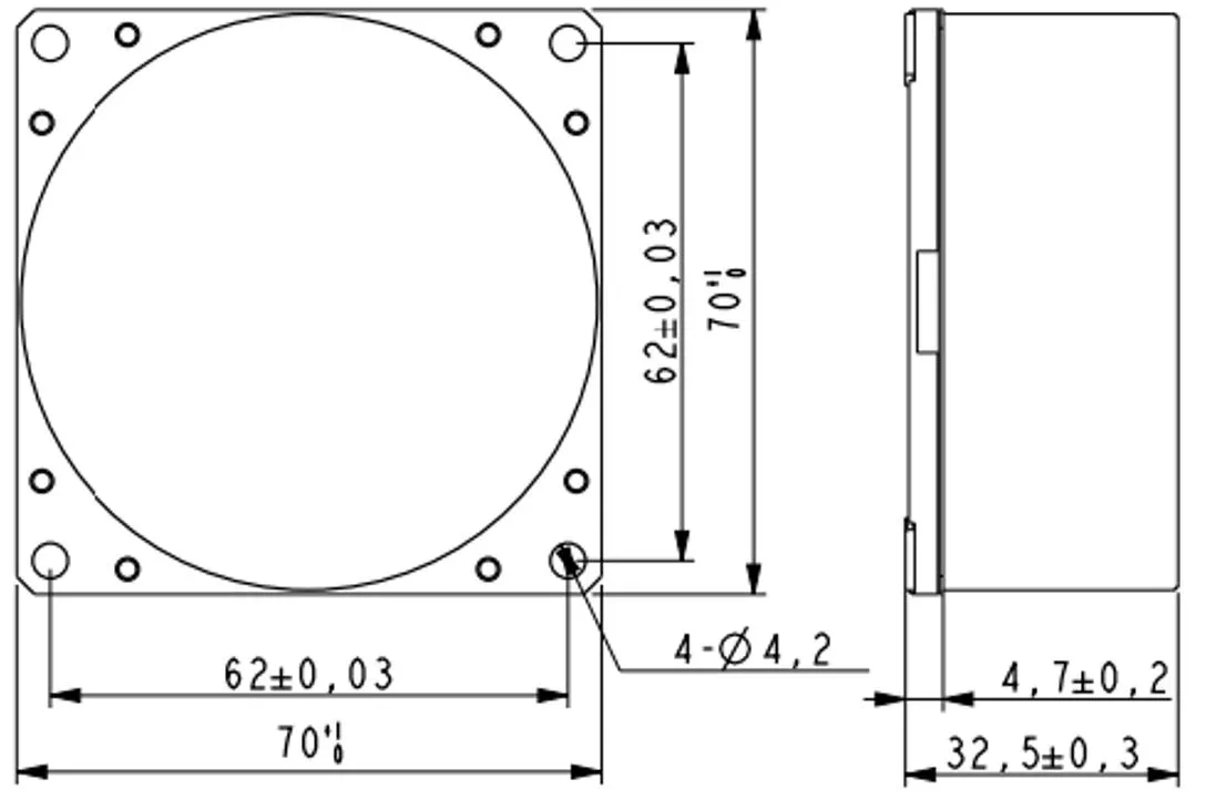 Kích thước nhỏ Gyroscope quang sợi kết nối chặt chẽ Zero Bias Stability 0.2~0.8°/ 0